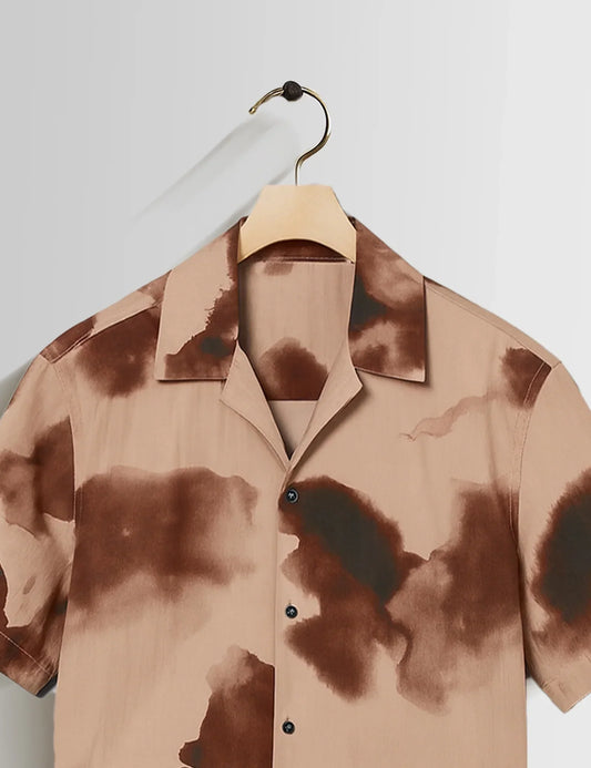 Buy HarbourStreets Brown Patch Printed Chennai Trend Shirt Online