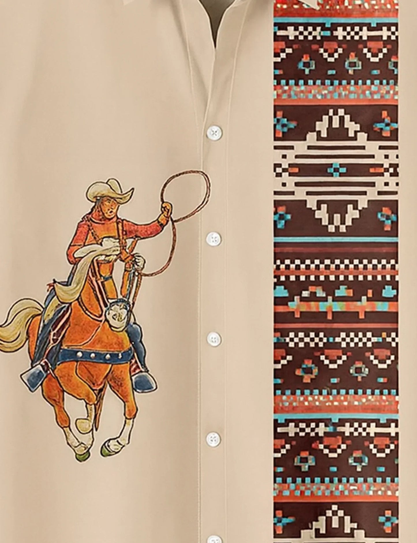 Buy HarbourStreets Cowboy Printed Premium Kerala Sttyle Shirt Online