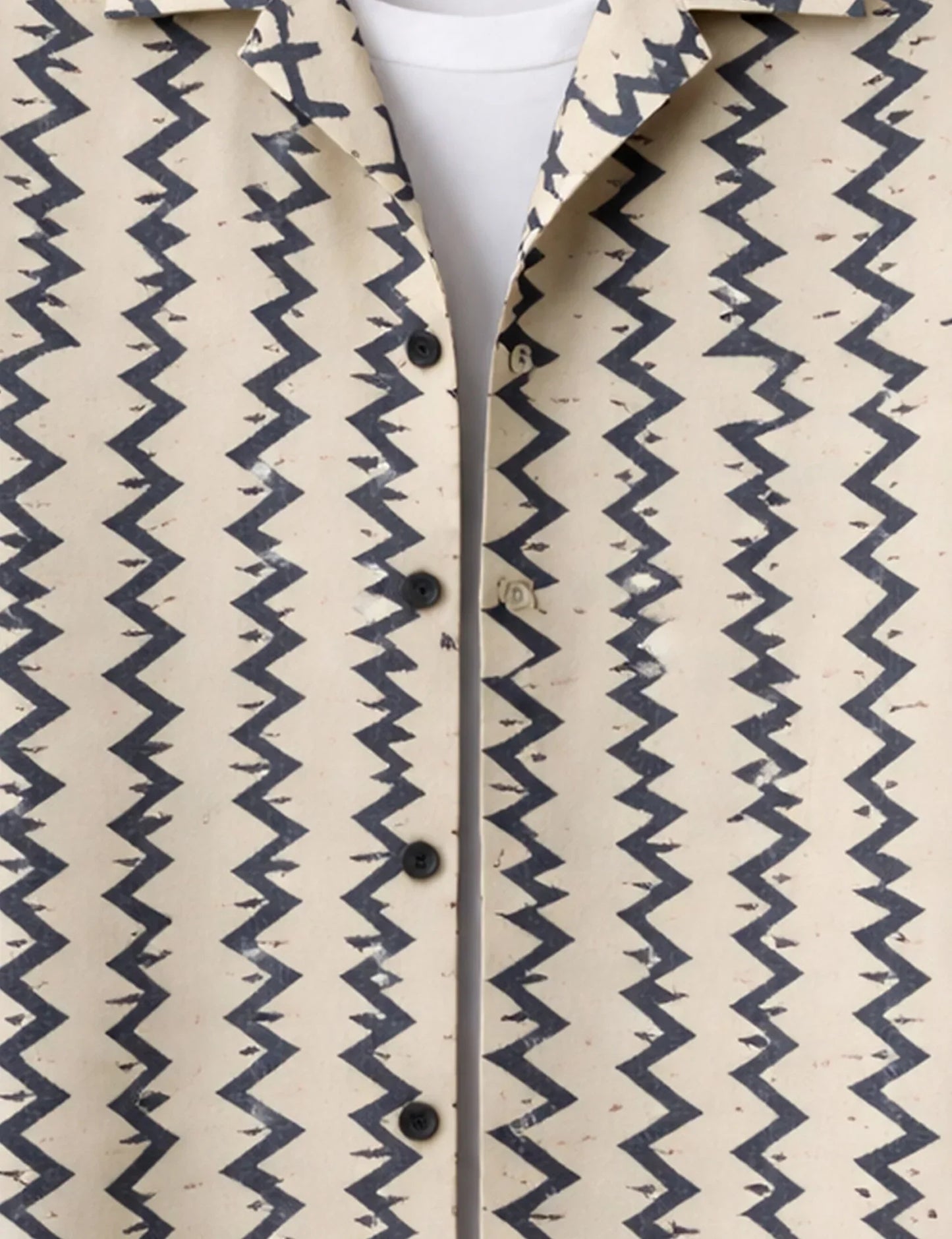Buy HarbourStreets Vertical Zigzag Premium Half Sleeve Shirt Online In Noida-NCR
