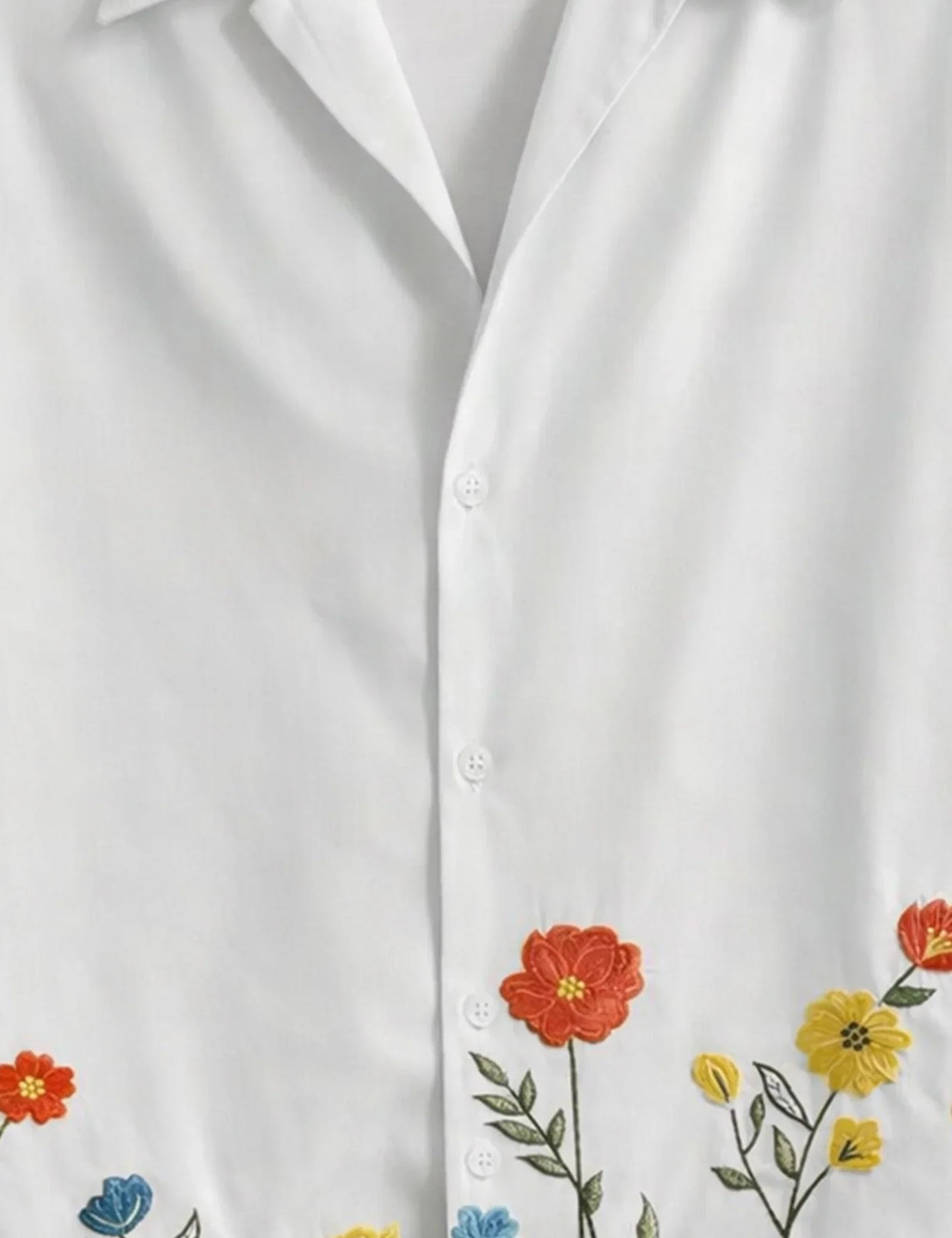 Buy HarbourStreets White Bottom Flower Premium Half Sleeve Shirt Online In Delhi