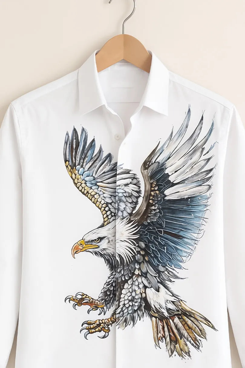 Buy HarbourStreets Majestic Eagle Art Premium Bihar Style Shirt Online