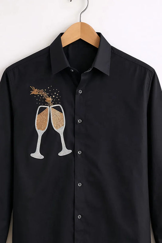 Buy HarbourStreets Luxury Black Celebration Art Shirt Online In Jaipur