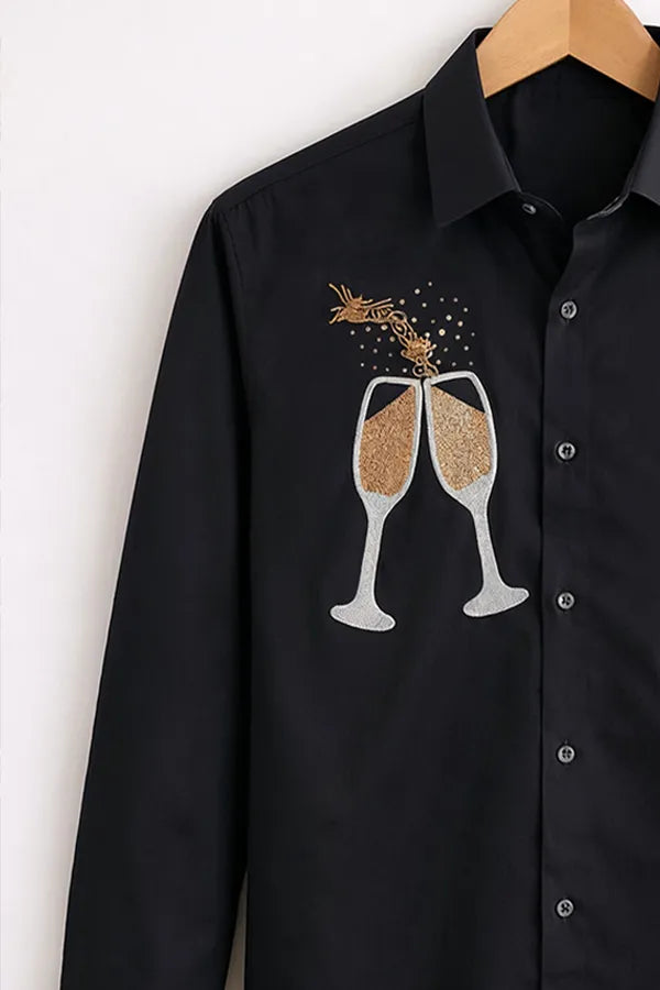Buy HarbourStreets Luxury Black Celebration Art Shirt Online In Jaipur