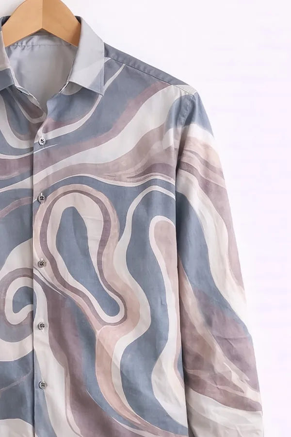 Shop HarbourStreets Luxury Rajsthani Wave Print Shirt Online In Bikaner
