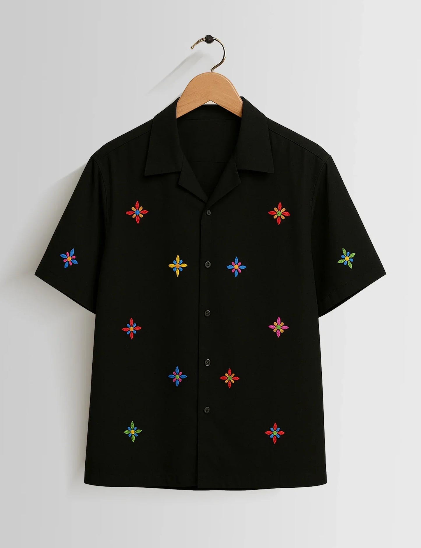 Buy HarbourStreets Royal Black Stars Printed Premium Shirt Online In Hyderabad