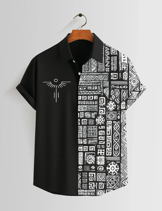 Buy HarbourStreets Black Aureon Printed Premium Shirt Online In Hyderabad