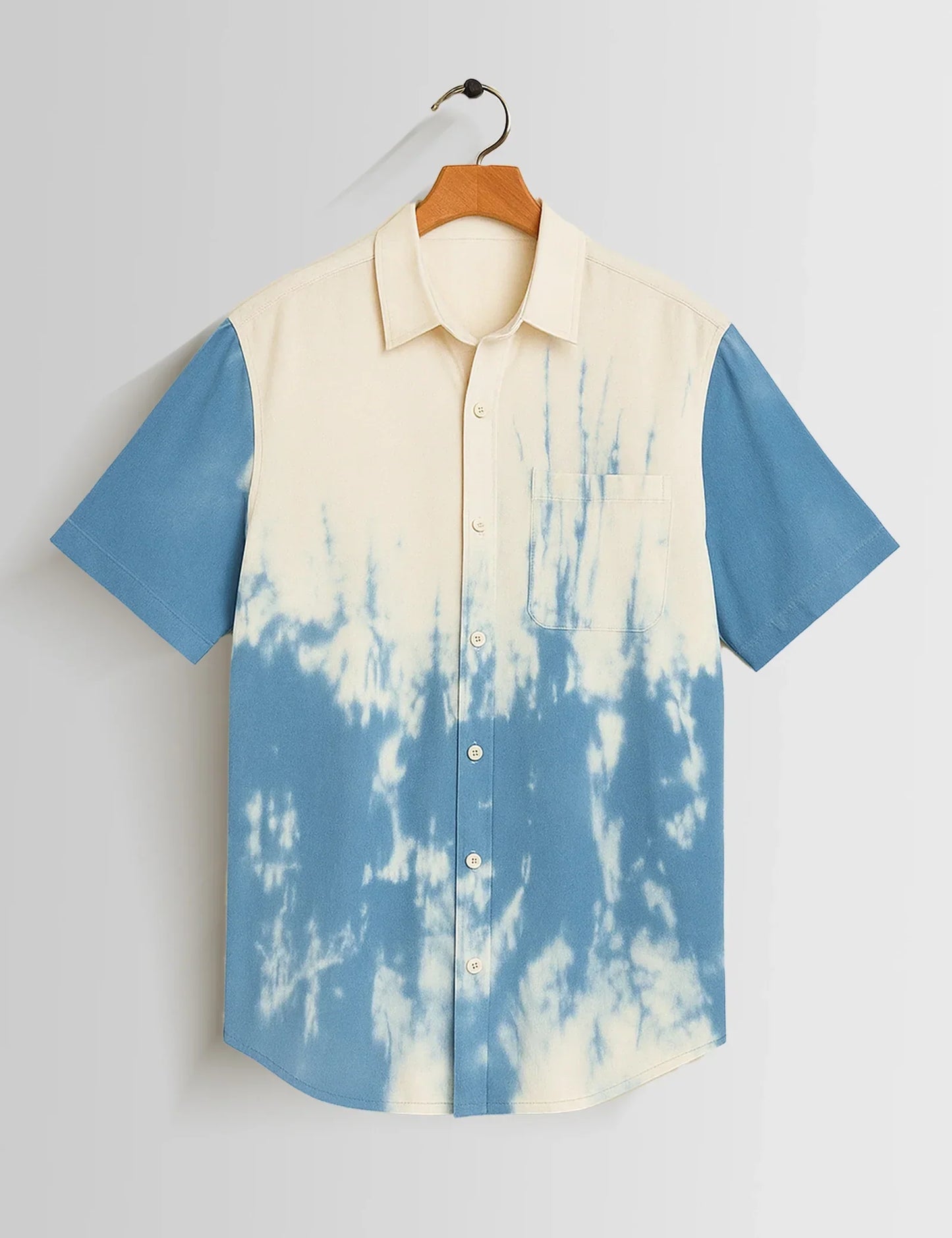 Shop HarbourStreets Blue White Shady Pattern Premium Shirt Online In Vizag