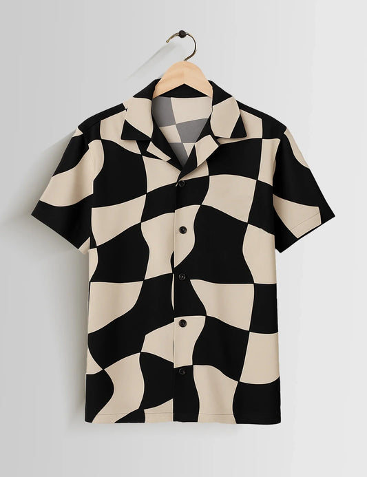 Buy HarbourStreets Chess Pattern Printed Premium Tamil Trend Shirt Online In Kerala