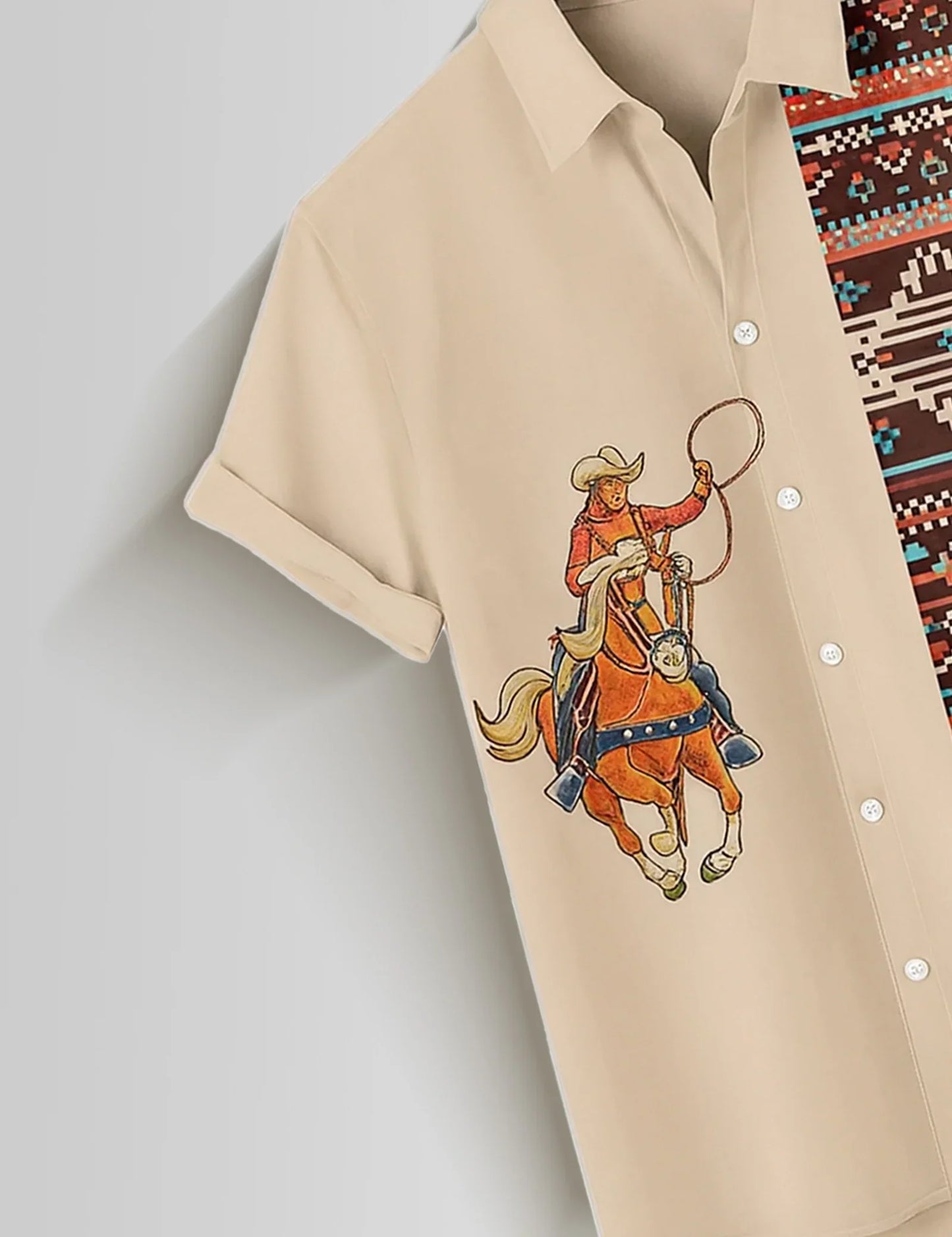 Buy HarbourStreets Cowboy Printed Premium Kerala Sttyle Shirt Online