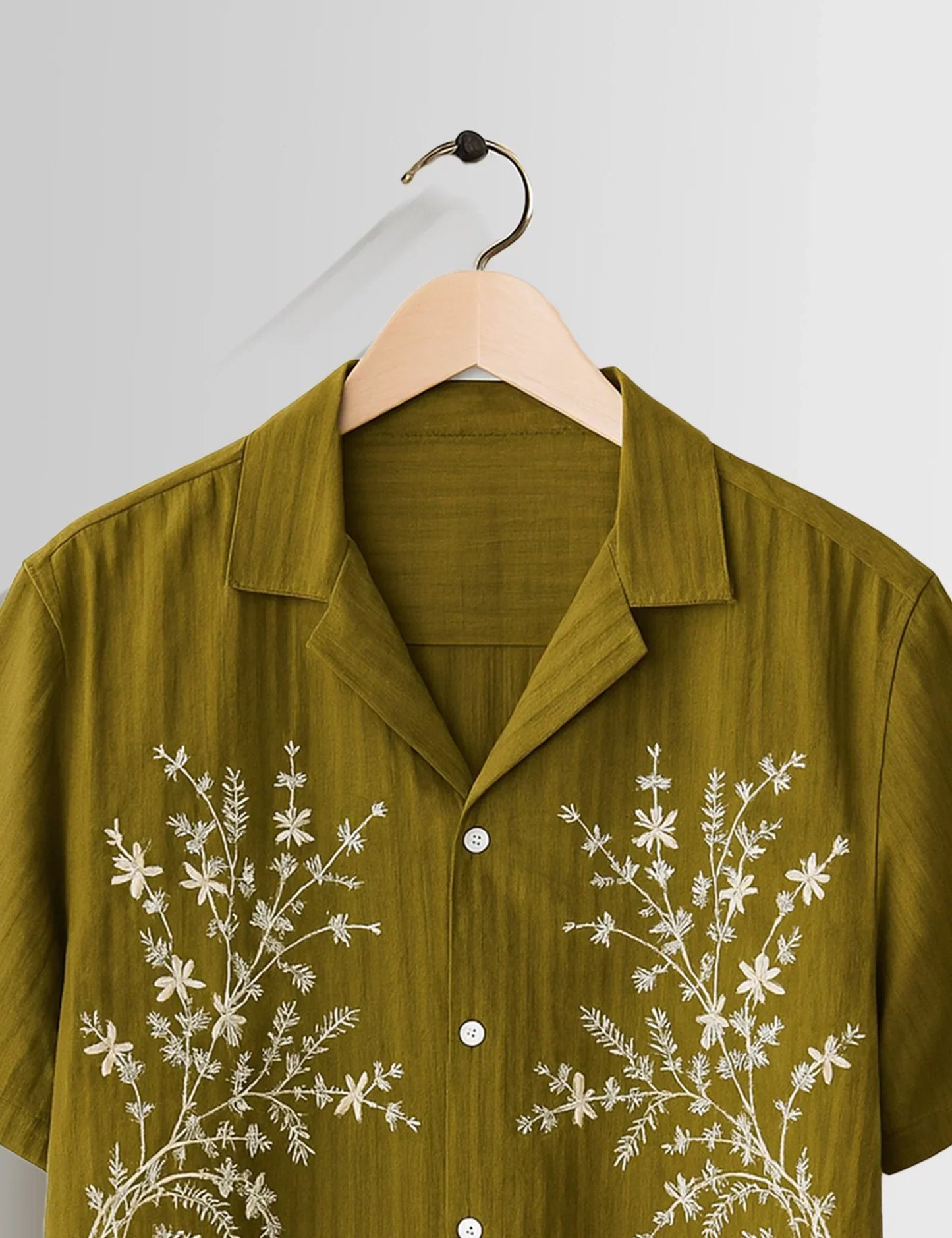 Buy HarbourStreets Leaf Green Flower Printed Premium Banglore Style Shirt Online
