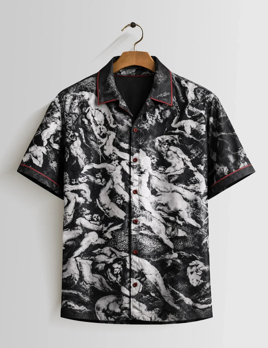 Buy HarbourStreets Mankind Black Premium Half Sleeve Shirt online In Nagpur