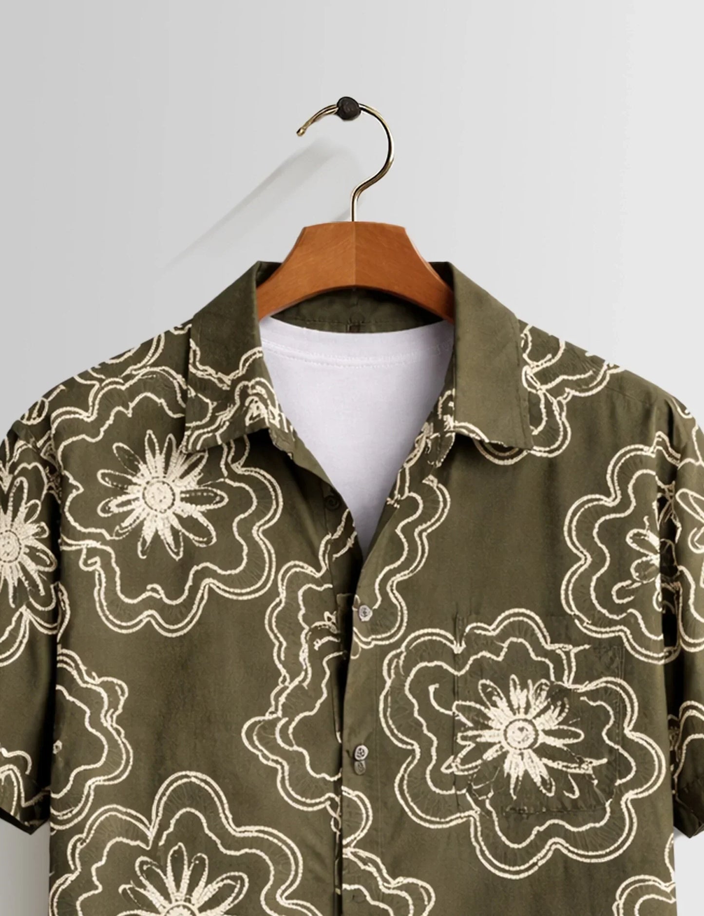 Shop HarbourStreets Outline Flower Premium Half Sleeve Shirt Online In Mumbai