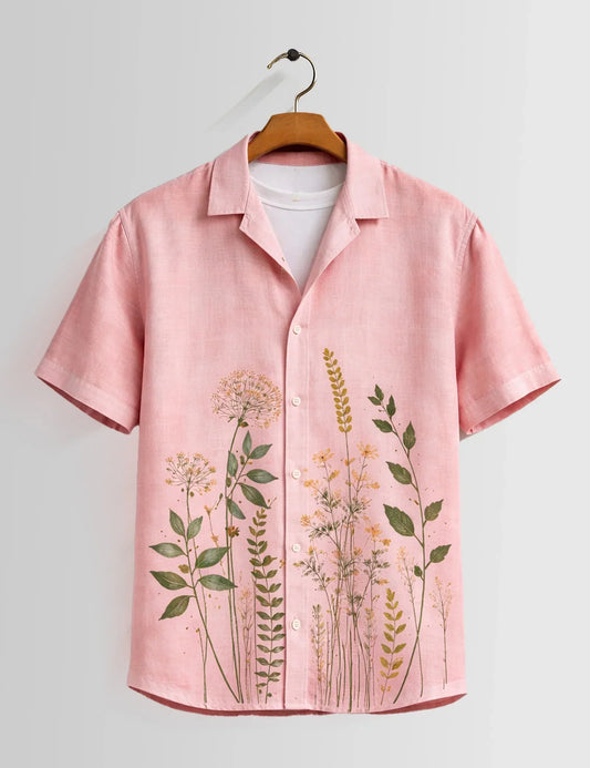Buy HarbourStreets Pink Corn Premium Half Sleeve Shirt Online In Mumbai-India