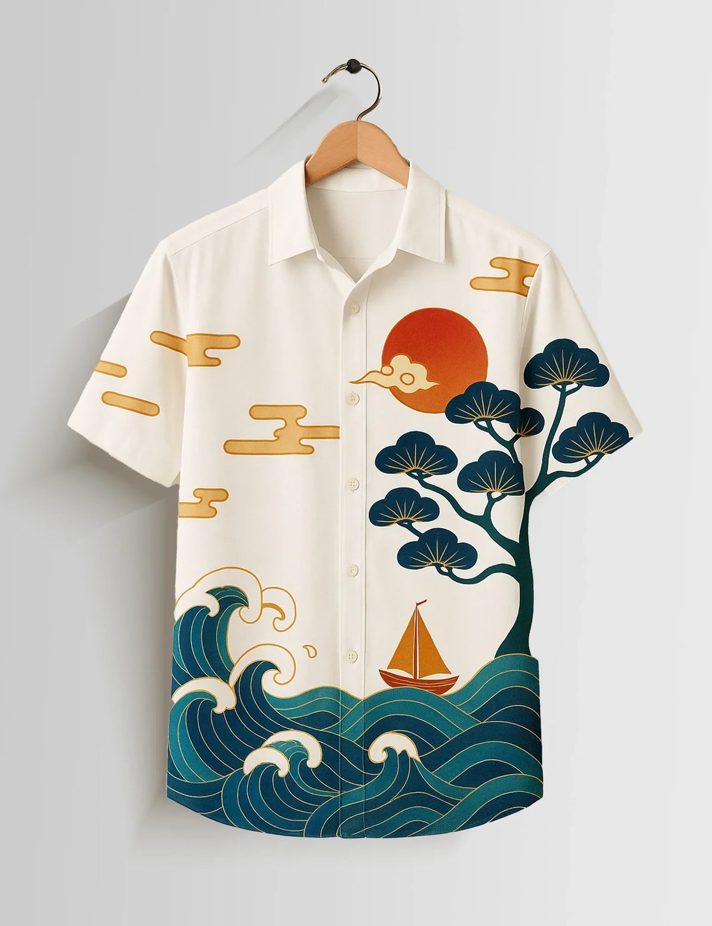 Buy HarbourStreets Goan Sea View Printed Premium Half Sleeve Shirt Online in Panjim