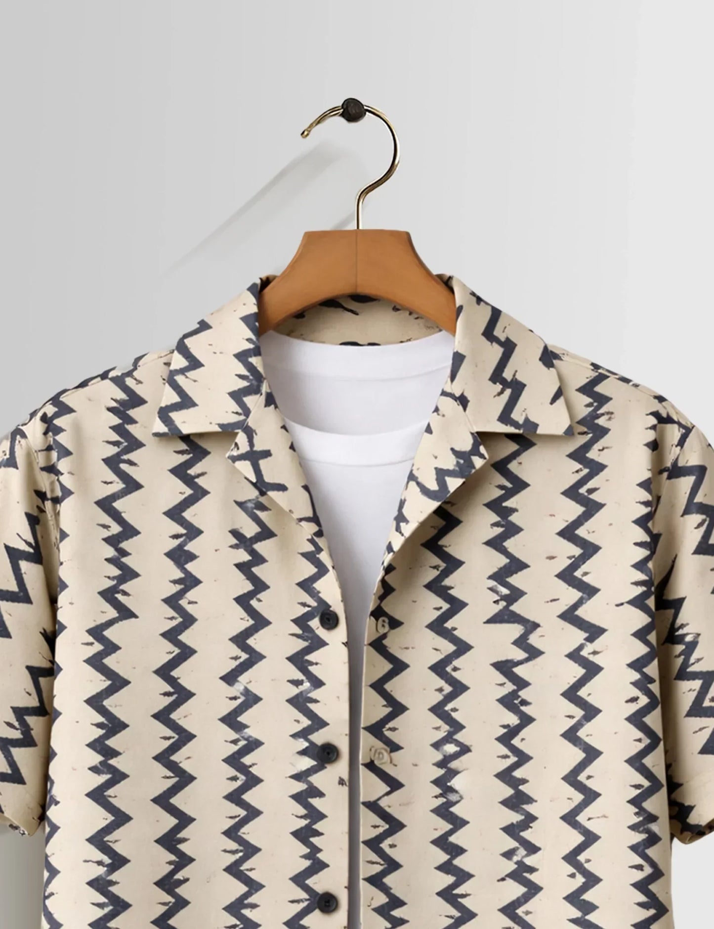 Buy HarbourStreets Vertical Zigzag Premium Half Sleeve Shirt Online In Noida-NCR