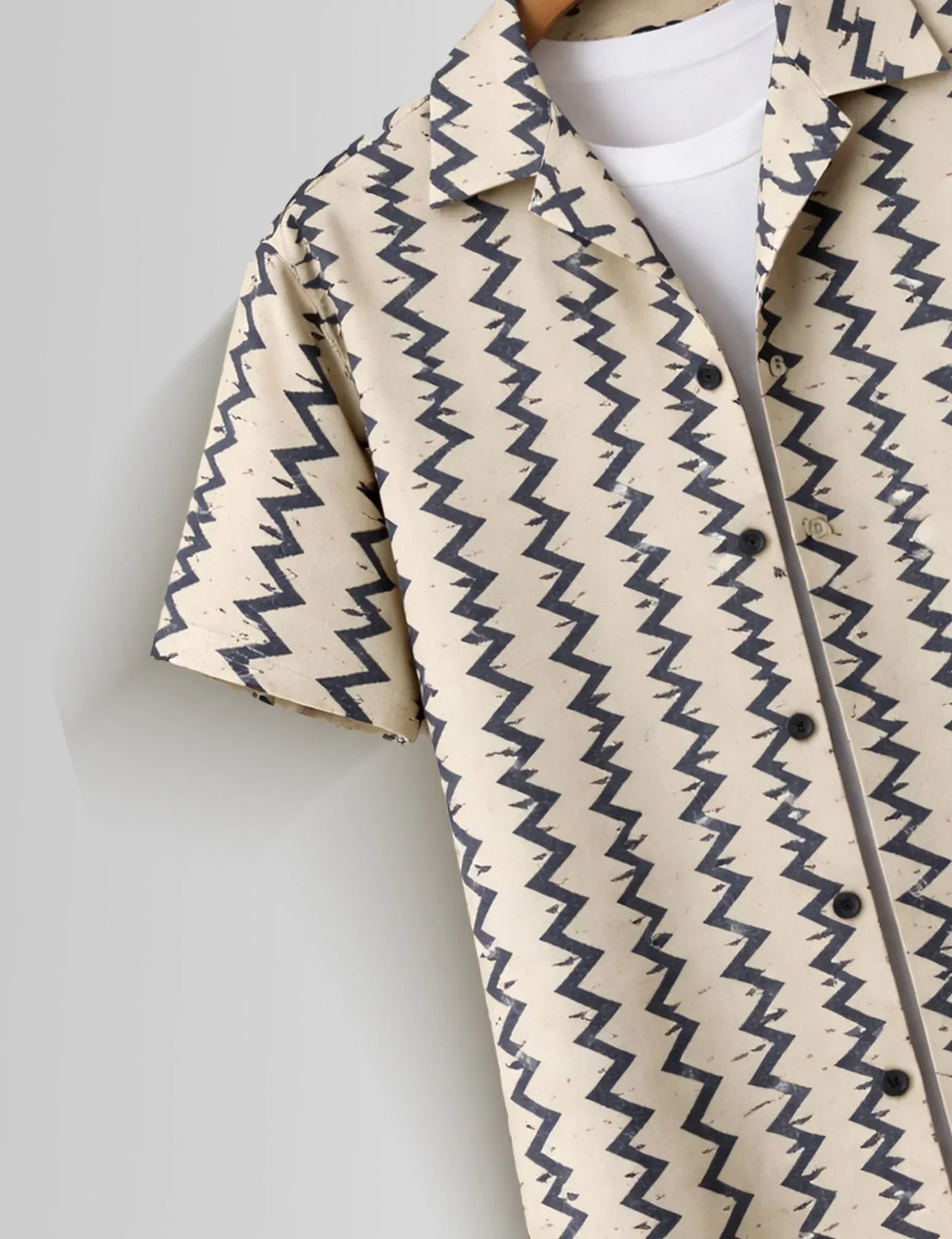 Buy HarbourStreets Vertical Zigzag Premium Half Sleeve Shirt Online In Noida-NCR